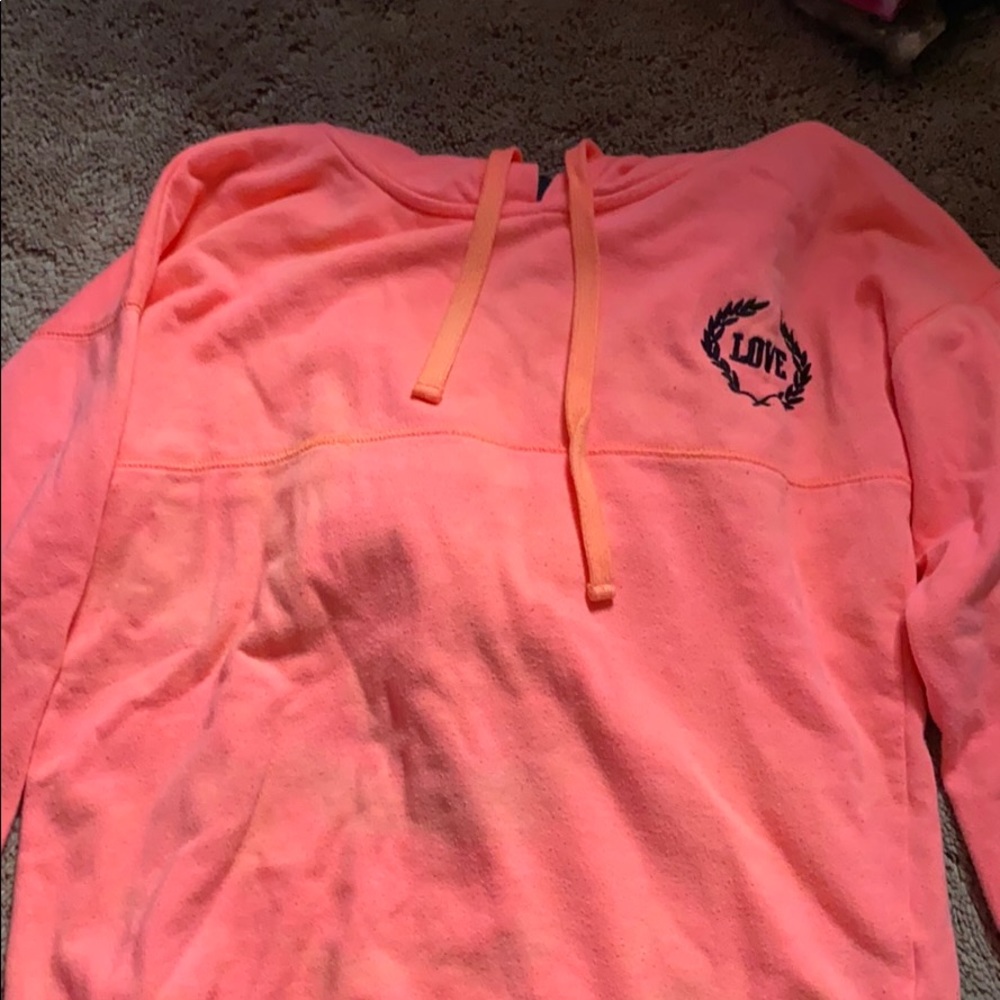 Long sleeve neon pink LOVE sweatshirt